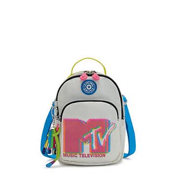 Kipling Alber MTV 3-in-1 Convertible Mini Bag Backpacks Grey MTV Pink | CA 1537XY